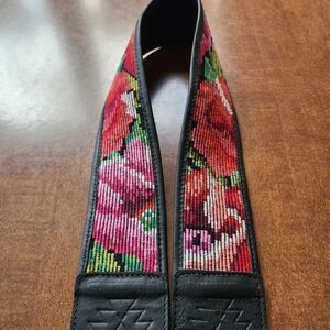 Nena & Co. Huipil & Black Leather Strap